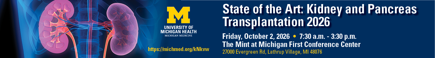 State of the Art: Kidney and Pancreas Transplantation 2026 Banner