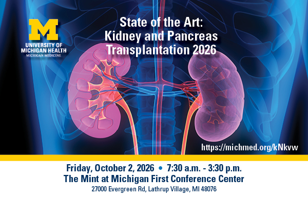 State of the Art: Kidney and Pancreas Transplantation 2026 Banner